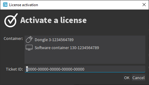 License Configuration Ui Activate from the User Interface