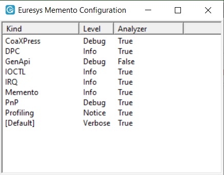 Filtering Traces for the Memento Storage